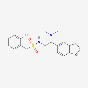 molecular formula C19H23ClN2O3S B6505643 1-(2-chlorophenyl)-N-[2-(2,3-dihydro-1-benzofuran-5-yl)-2-(dimethylamino)ethyl]methanesulfonamide CAS No. 1428371-43-0