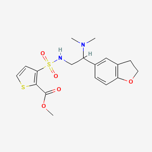molecular formula C18H22N2O5S2 B6505645 methyl 3-{[2-(2,3-dihydro-1-benzofuran-5-yl)-2-(dimethylamino)ethyl]sulfamoyl}thiophene-2-carboxylate CAS No. 1428375-07-8