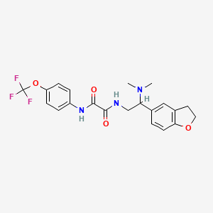 molecular formula C21H22F3N3O4 B6505659 N-[2-(2,3-dihydro-1-benzofuran-5-yl)-2-(dimethylamino)ethyl]-N'-[4-(trifluoromethoxy)phenyl]ethanediamide CAS No. 1428375-12-5