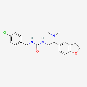 molecular formula C20H24ClN3O2 B6505663 1-[(4-chlorophenyl)methyl]-3-[2-(2,3-dihydro-1-benzofuran-5-yl)-2-(dimethylamino)ethyl]urea CAS No. 1428355-12-7