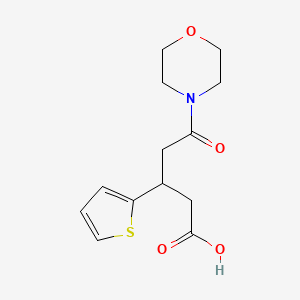 molecular formula C13H17NO4S B6505665 5-(morpholin-4-yl)-5-oxo-3-(thiophen-2-yl)pentanoic acid CAS No. 1268106-04-2