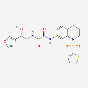 molecular formula C21H21N3O6S2 B6505688 N-[2-(furan-3-yl)-2-hydroxyethyl]-N'-[1-(thiophene-2-sulfonyl)-1,2,3,4-tetrahydroquinolin-7-yl]ethanediamide CAS No. 1396767-26-2