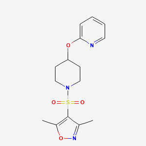 2-({1-[(3,5-dimethyl-1,2-oxazol-4-yl)sulfonyl]piperidin-4-yl}oxy)pyridine