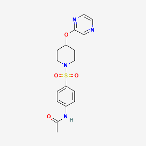 molecular formula C17H20N4O4S B6505838 N-(4-{[4-(pyrazin-2-yloxy)piperidin-1-yl]sulfonyl}phenyl)acetamide CAS No. 1448128-26-4