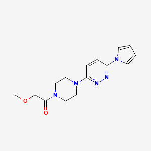 molecular formula C15H19N5O2 B6505897 2-methoxy-1-{4-[6-(1H-pyrrol-1-yl)pyridazin-3-yl]piperazin-1-yl}ethan-1-one CAS No. 1428363-89-6