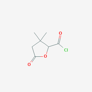 molecular formula C7H9ClO3 B065059 2-Furancarbonyl chloride, tetrahydro-3,3-dimethyl-5-oxo- CAS No. 194421-60-8