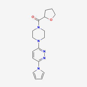 molecular formula C17H21N5O2 B6505905 3-[4-(oxolane-2-carbonyl)piperazin-1-yl]-6-(1H-pyrrol-1-yl)pyridazine CAS No. 1421481-29-9
