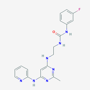 1-(3-fluorophenyl)-3-[2-({2-methyl-6-[(pyridin-2-yl)amino]pyrimidin-4-yl}amino)ethyl]urea
