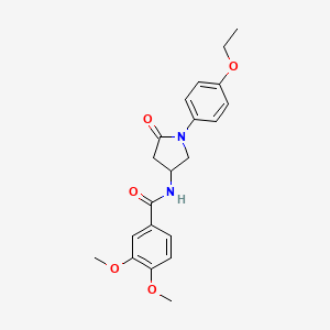 molecular formula C21H24N2O5 B6506008 N-[1-(4-ethoxyphenyl)-5-oxopyrrolidin-3-yl]-3,4-dimethoxybenzamide CAS No. 896282-25-0