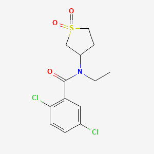 molecular formula C13H15Cl2NO3S B6506056 2,5-dichloro-N-(1,1-dioxo-1lambda6-thiolan-3-yl)-N-ethylbenzamide CAS No. 898405-25-9