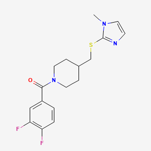 1-(3,4-difluorobenzoyl)-4-{[(1-methyl-1H-imidazol-2-yl)sulfanyl]methyl}piperidine
