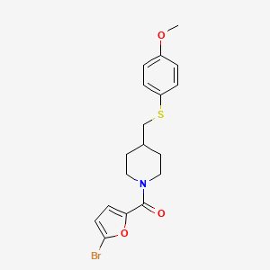 molecular formula C18H20BrNO3S B6506077 1-(5-bromofuran-2-carbonyl)-4-{[(4-methoxyphenyl)sulfanyl]methyl}piperidine CAS No. 1421517-03-4