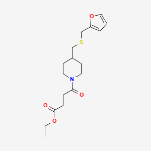 molecular formula C17H25NO4S B6506106 ethyl 4-[4-({[(furan-2-yl)methyl]sulfanyl}methyl)piperidin-1-yl]-4-oxobutanoate CAS No. 1396859-13-4