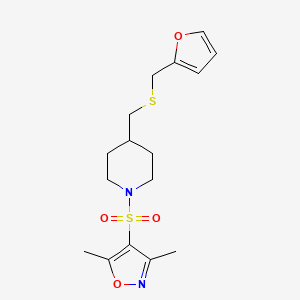 1-[(3,5-dimethyl-1,2-oxazol-4-yl)sulfonyl]-4-({[(furan-2-yl)methyl]sulfanyl}methyl)piperidine