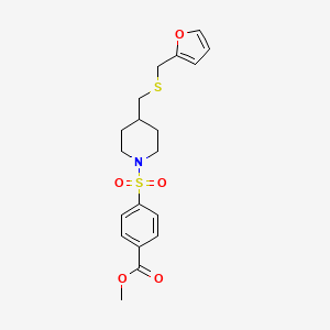 molecular formula C19H23NO5S2 B6506138 methyl 4-{[4-({[(furan-2-yl)methyl]sulfanyl}methyl)piperidin-1-yl]sulfonyl}benzoate CAS No. 1396633-10-5