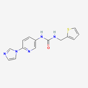 molecular formula C14H13N5OS B6506146 1-[6-(1H-imidazol-1-yl)pyridin-3-yl]-3-[(thiophen-2-yl)methyl]urea CAS No. 1421458-50-5
