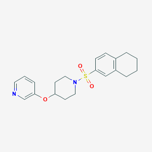 molecular formula C20H24N2O3S B6506153 3-{[1-(5,6,7,8-tetrahydronaphthalene-2-sulfonyl)piperidin-4-yl]oxy}pyridine CAS No. 1421445-54-6