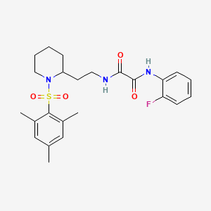 molecular formula C24H30FN3O4S B6506164 N'-(2-fluorophenyl)-N-{2-[1-(2,4,6-trimethylbenzenesulfonyl)piperidin-2-yl]ethyl}ethanediamide CAS No. 898415-62-8