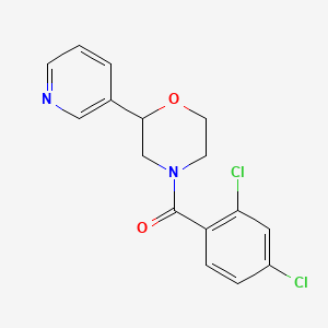 molecular formula C16H14Cl2N2O2 B6506170 4-(2,4-dichlorobenzoyl)-2-(pyridin-3-yl)morpholine CAS No. 1428367-48-9