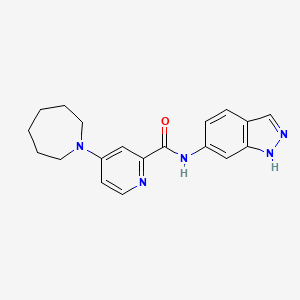 molecular formula C19H21N5O B6506208 4-(azepan-1-yl)-N-(1H-indazol-6-yl)pyridine-2-carboxamide CAS No. 1421497-05-3