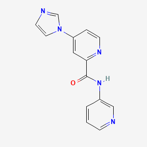 molecular formula C14H11N5O B6506214 4-(1H-imidazol-1-yl)-N-(pyridin-3-yl)pyridine-2-carboxamide CAS No. 1421454-21-8