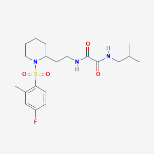 molecular formula C20H30FN3O4S B6506219 N'-{2-[1-(4-fluoro-2-methylbenzenesulfonyl)piperidin-2-yl]ethyl}-N-(2-methylpropyl)ethanediamide CAS No. 898427-01-5