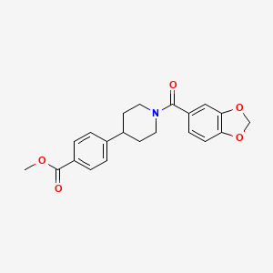 molecular formula C21H21NO5 B6506223 methyl 4-[1-(2H-1,3-benzodioxole-5-carbonyl)piperidin-4-yl]benzoate CAS No. 1421515-41-4