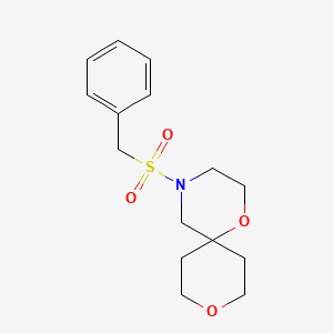 molecular formula C15H21NO4S B6506224 4-phenylmethanesulfonyl-1,9-dioxa-4-azaspiro[5.5]undecane CAS No. 1421508-77-1