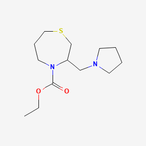 molecular formula C13H24N2O2S B6506234 ethyl 3-[(pyrrolidin-1-yl)methyl]-1,4-thiazepane-4-carboxylate CAS No. 1421474-99-8