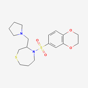 4-(2,3-dihydro-1,4-benzodioxine-6-sulfonyl)-3-[(pyrrolidin-1-yl)methyl]-1,4-thiazepane