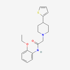 molecular formula C19H24N2O2S B6506283 N-(2-ethoxyphenyl)-2-[4-(thiophen-2-yl)piperidin-1-yl]acetamide CAS No. 1421584-47-5