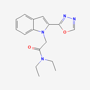 N,N-diethyl-2-[2-(1,3,4-oxadiazol-2-yl)-1H-indol-1-yl]acetamide