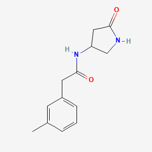 2-(3-methylphenyl)-N-(5-oxopyrrolidin-3-yl)acetamide