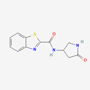 molecular formula C12H11N3O2S B6506322 N-(5-oxopyrrolidin-3-yl)-1,3-benzothiazole-2-carboxamide CAS No. 1351622-89-3
