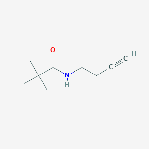 molecular formula C9H15NO B6506338 N-(but-3-yn-1-yl)-2,2-dimethylpropanamide CAS No. 928830-23-3