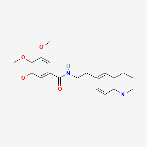 molecular formula C22H28N2O4 B6506363 3,4,5-trimethoxy-N-[2-(1-methyl-1,2,3,4-tetrahydroquinolin-6-yl)ethyl]benzamide CAS No. 946208-67-9