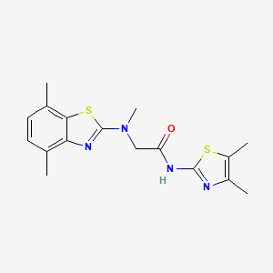 2-[(4,7-dimethyl-1,3-benzothiazol-2-yl)(methyl)amino]-N-(4,5-dimethyl-1,3-thiazol-2-yl)acetamide