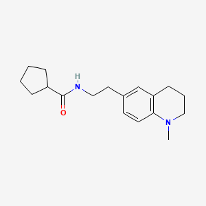 molecular formula C18H26N2O B6506370 N-[2-(1-methyl-1,2,3,4-tetrahydroquinolin-6-yl)ethyl]cyclopentanecarboxamide CAS No. 946280-74-6