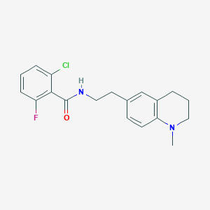 molecular formula C19H20ClFN2O B6506378 2-chloro-6-fluoro-N-[2-(1-methyl-1,2,3,4-tetrahydroquinolin-6-yl)ethyl]benzamide CAS No. 946280-77-9