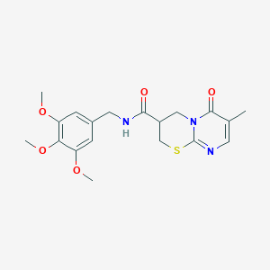 molecular formula C19H23N3O5S B6506394 7-methyl-6-oxo-N-[(3,4,5-trimethoxyphenyl)methyl]-2H,3H,4H,6H-pyrimido[2,1-b][1,3]thiazine-3-carboxamide CAS No. 1396864-87-1