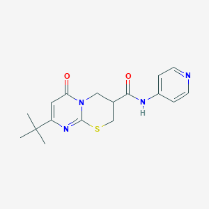 molecular formula C17H20N4O2S B6506408 8-tert-butyl-6-oxo-N-(pyridin-4-yl)-2H,3H,4H,6H-pyrimido[2,1-b][1,3]thiazine-3-carboxamide CAS No. 1421465-50-0