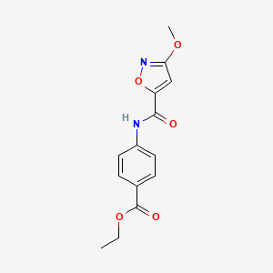 molecular formula C14H14N2O5 B6506413 ethyl 4-(3-methoxy-1,2-oxazole-5-amido)benzoate CAS No. 1428347-74-3