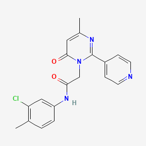 N-(3-chloro-4-methylphenyl)-2-[4-methyl-6-oxo-2-(pyridin-4-yl)-1,6-dihydropyrimidin-1-yl]acetamide