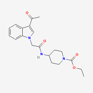 molecular formula C20H25N3O4 B6506453 ethyl 4-[2-(3-acetyl-1H-indol-1-yl)acetamido]piperidine-1-carboxylate CAS No. 1421455-80-2