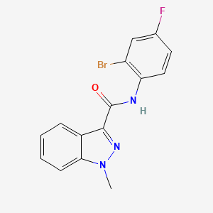 molecular formula C15H11BrFN3O B6506475 N-(2-bromo-4-fluorophenyl)-1-methyl-1H-indazole-3-carboxamide CAS No. 1428349-21-6