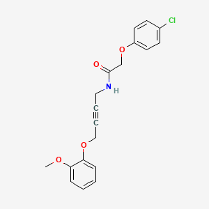 molecular formula C19H18ClNO4 B6506491 2-(4-chlorophenoxy)-N-[4-(2-methoxyphenoxy)but-2-yn-1-yl]acetamide CAS No. 1421500-45-9