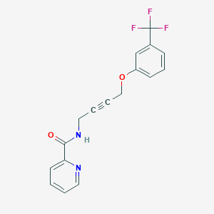 molecular formula C17H13F3N2O2 B6506508 N-{4-[3-(trifluoromethyl)phenoxy]but-2-yn-1-yl}pyridine-2-carboxamide CAS No. 1421481-45-9