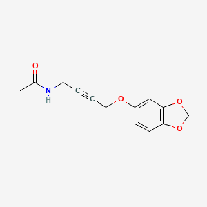 molecular formula C13H13NO4 B6506516 N-[4-(2H-1,3-benzodioxol-5-yloxy)but-2-yn-1-yl]acetamide CAS No. 1428359-64-1