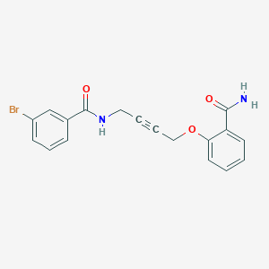 3-bromo-N-[4-(2-carbamoylphenoxy)but-2-yn-1-yl]benzamide