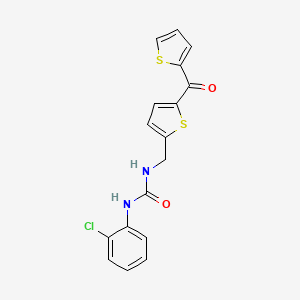 molecular formula C17H13ClN2O2S2 B6506569 1-(2-chlorophenyl)-3-{[5-(thiophene-2-carbonyl)thiophen-2-yl]methyl}urea CAS No. 1421501-37-2